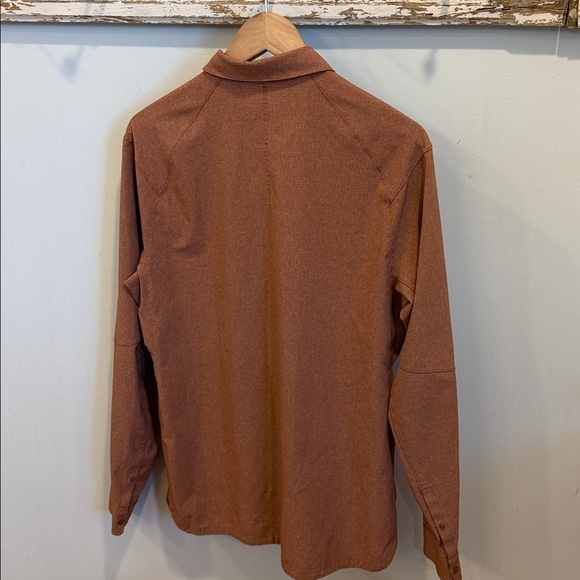 Lululemon Men’s Airing Easy Overshirt Heathered Dark Terracotta - Picture 2 of 6